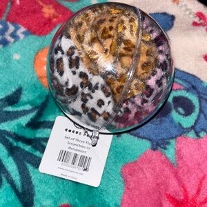 Focus Pocus- Set of 3 Leopard Print Scrunchies Set in ornament